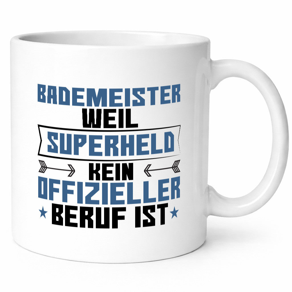 Superheld Bademeister | Rettungsschwimmer Geschenkidee Humor Tasse