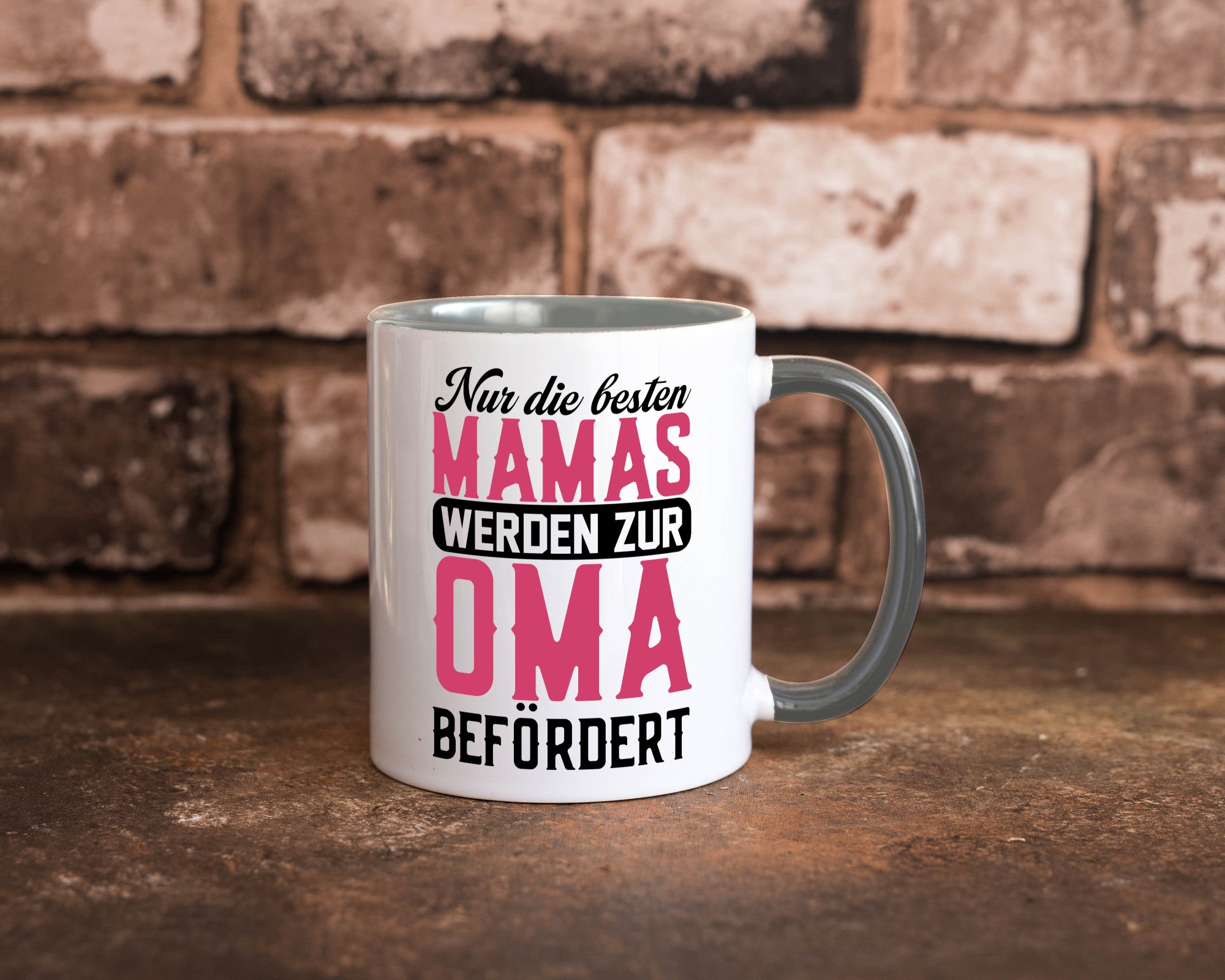 Beste Mama wird zur Oma befördert | Großmutter lustiger Spruch Geschenk Familie
