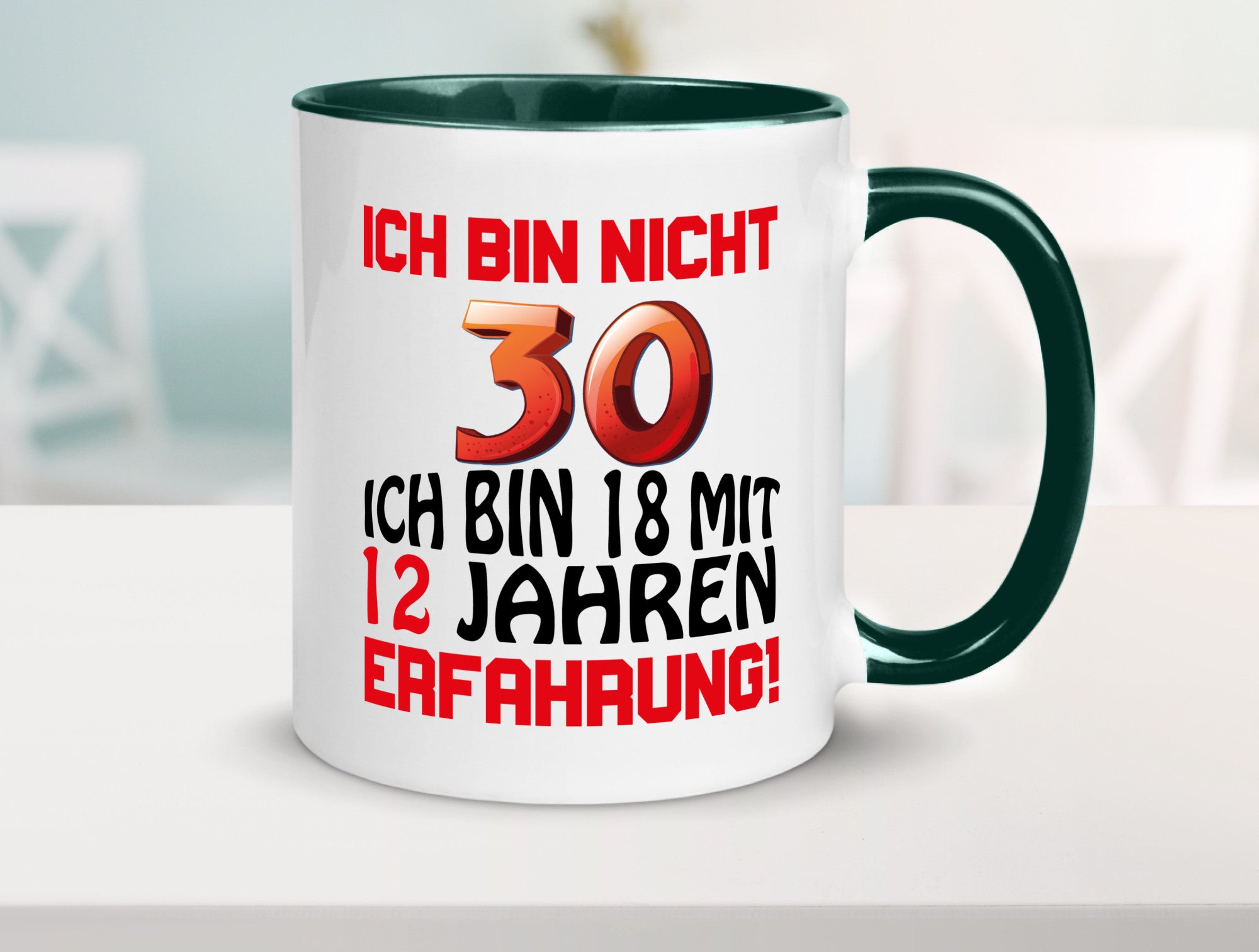 Ich bin nicht 30. lustiger Spruch Geschenk Humor Geschenkidee Tasse