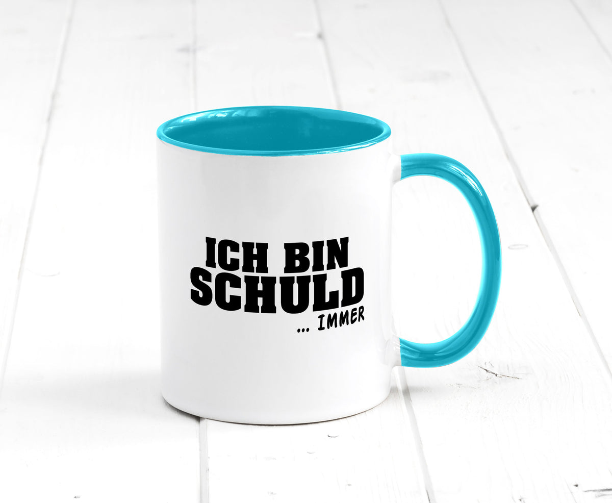 Ich bin Schuld | Schwarze Schaff lustig Humor Geschenkidee Geschenk Tasse