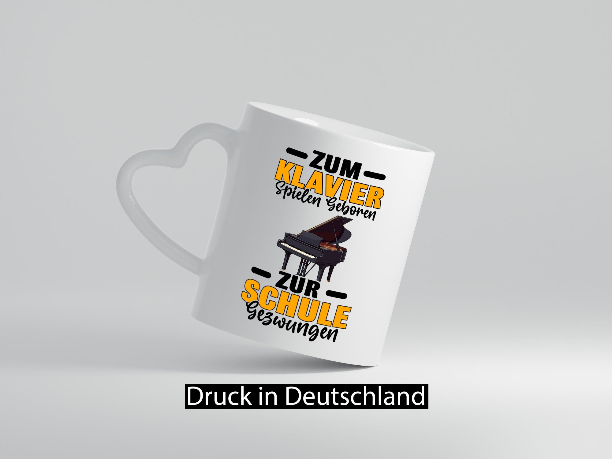 Zum Klavier spielen geboren, zur Schule gezwungen v2 lustiger Spruch Geschenk