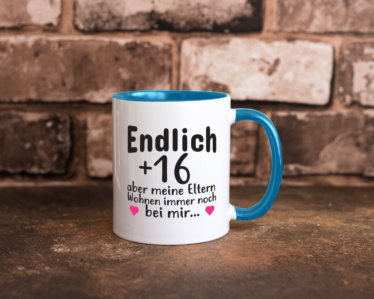 Endlich 16 | Geburtstag Tasse Spruch Mädchen Geschenkidee Humor
