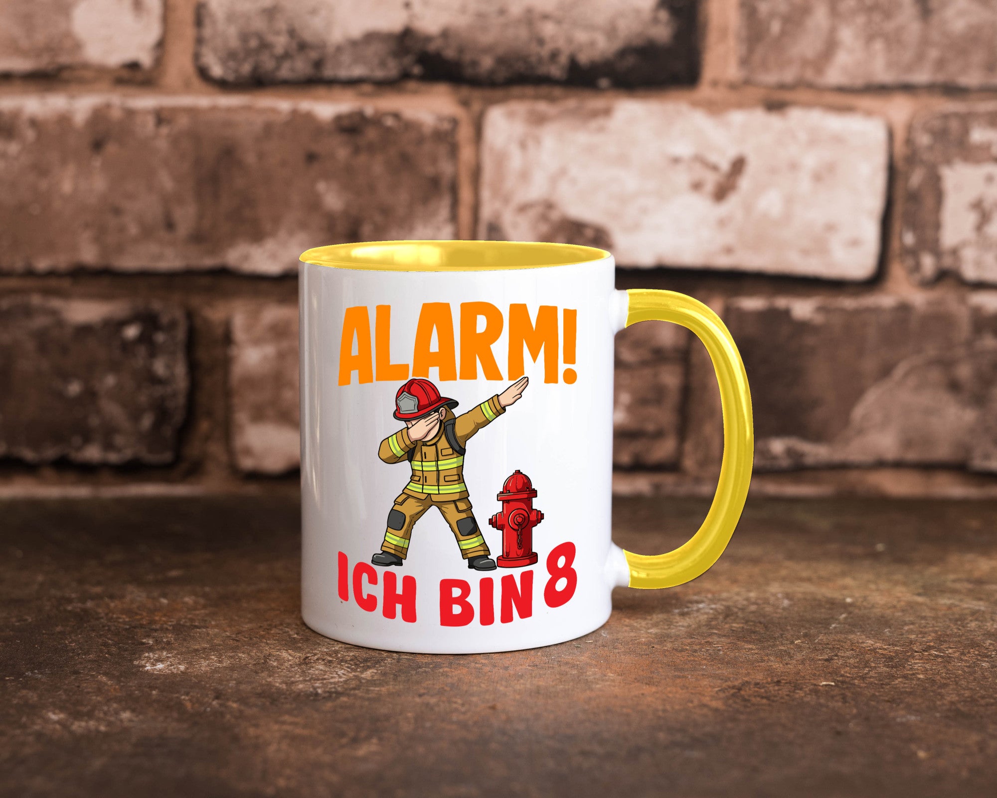 8. Geburtstag | 8 Jahre Feuerwehr Junge lustig Geschenkidee Geschenk Tasse