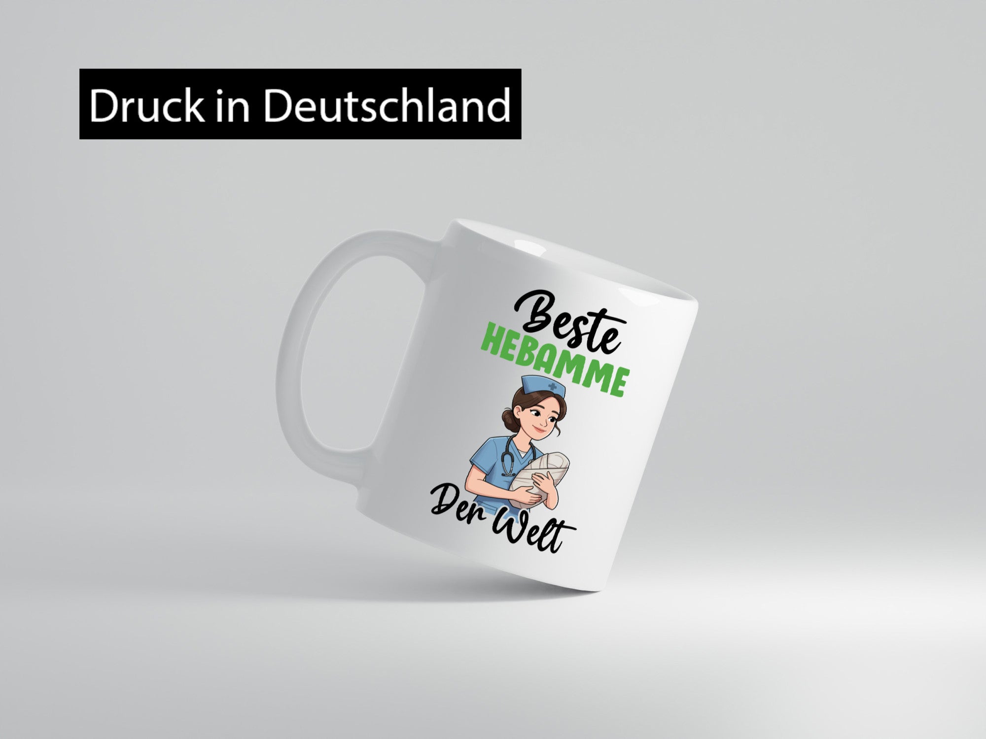 Beste Hebamme | Geburtshilfe v2 lustig Humor Geschenkidee Geschenk Tasse