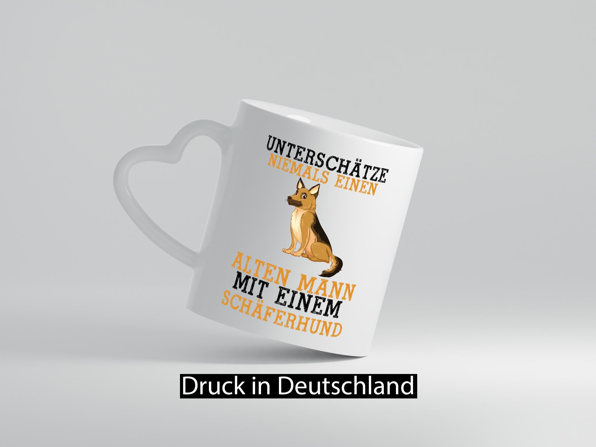 Alter Mann mit Schäferhund | Hundeliebhaber Rentner Hund Geschenk Ruhestand