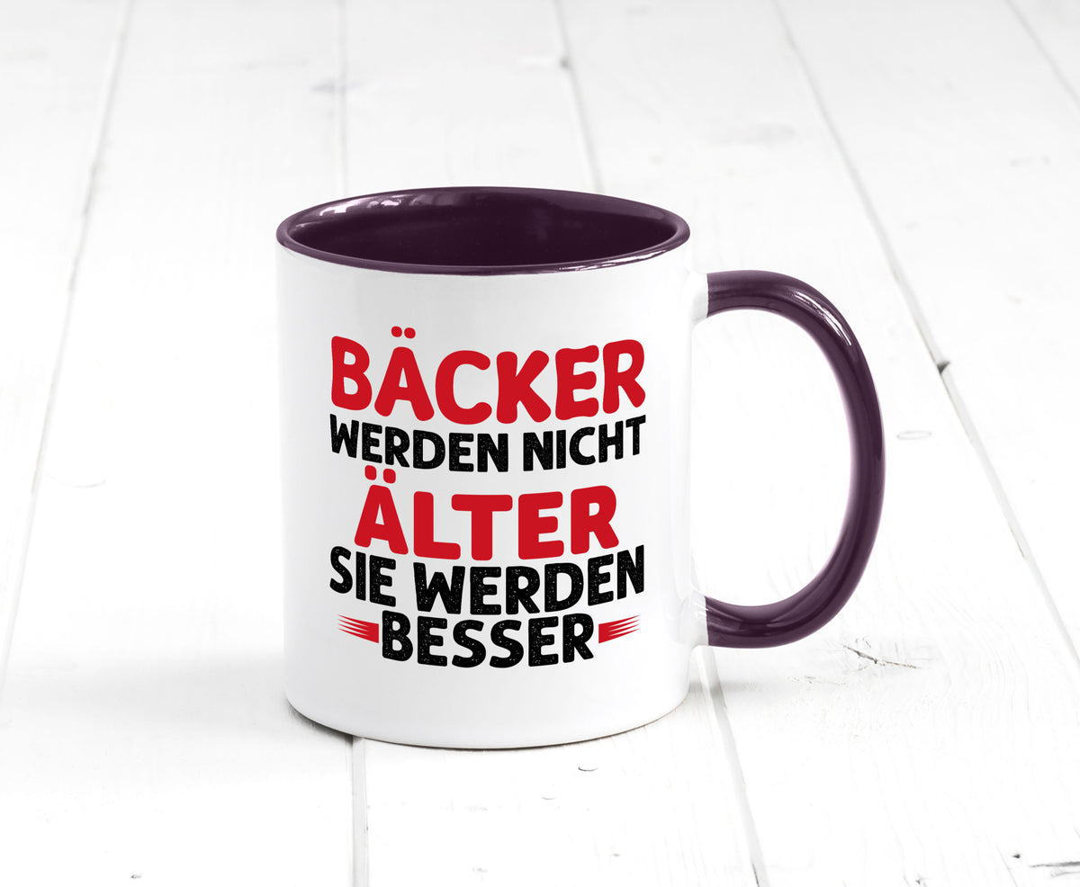 Bäcker werden nicht älter Sie besser lustig Humor Geschenkidee Geschenk Tasse