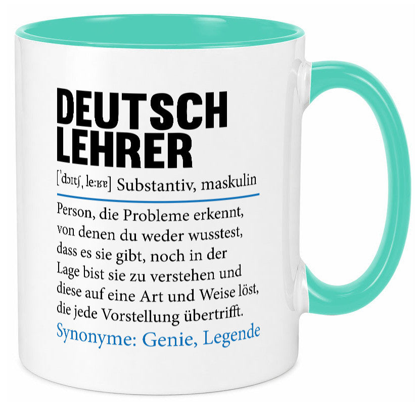 Deutschlehrer Spruch | Lehrer Schule Humor lustig Geschenkidee Geschenk Tasse