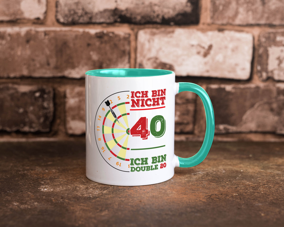 Ich bin nicht 40 double 80 | Dart spieler Geschenkidee Humor Tasse