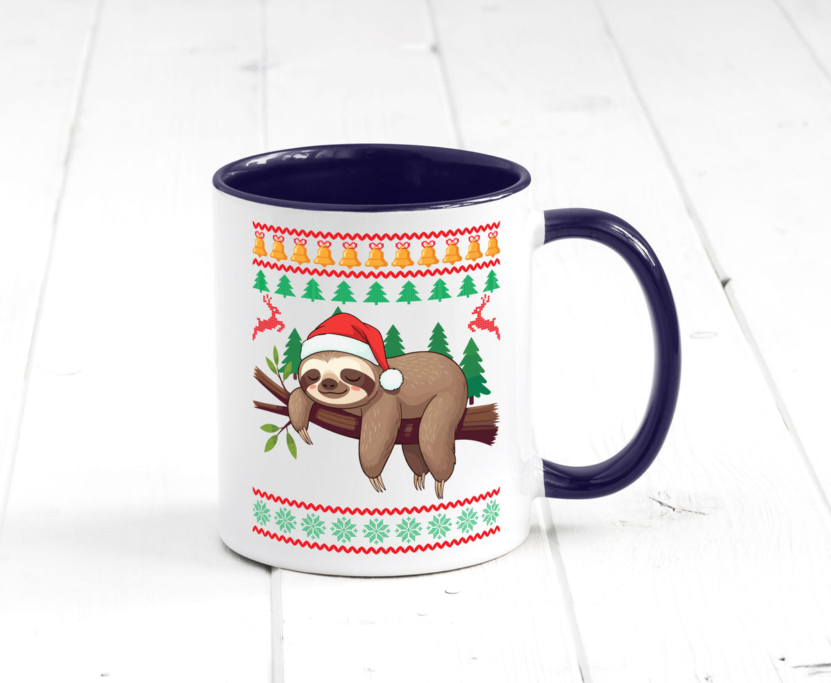 Ugly Christmas | Faultier Weihnachtsfaultier v2 lustig Tierliebhaber Humor Tasse