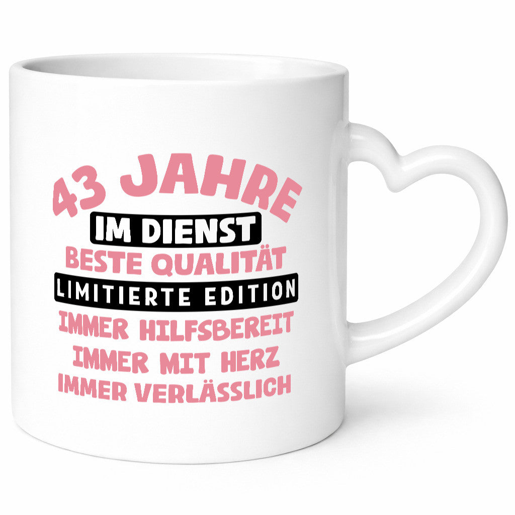 43 Jahre im Dienst | Jubiläum Arbeit v11 Humor Kollegen Büro Geschenkidee Tasse