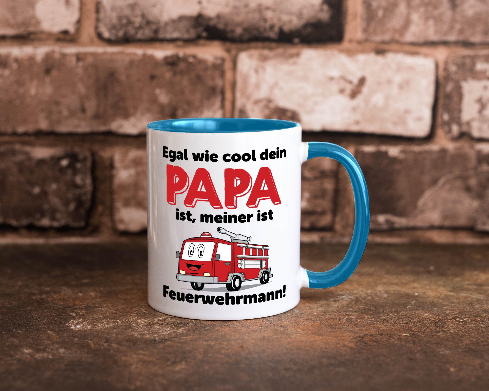 Cooler Papa | Feuerwehrmann Bester der Welt Humor Geschenkidee Tasse