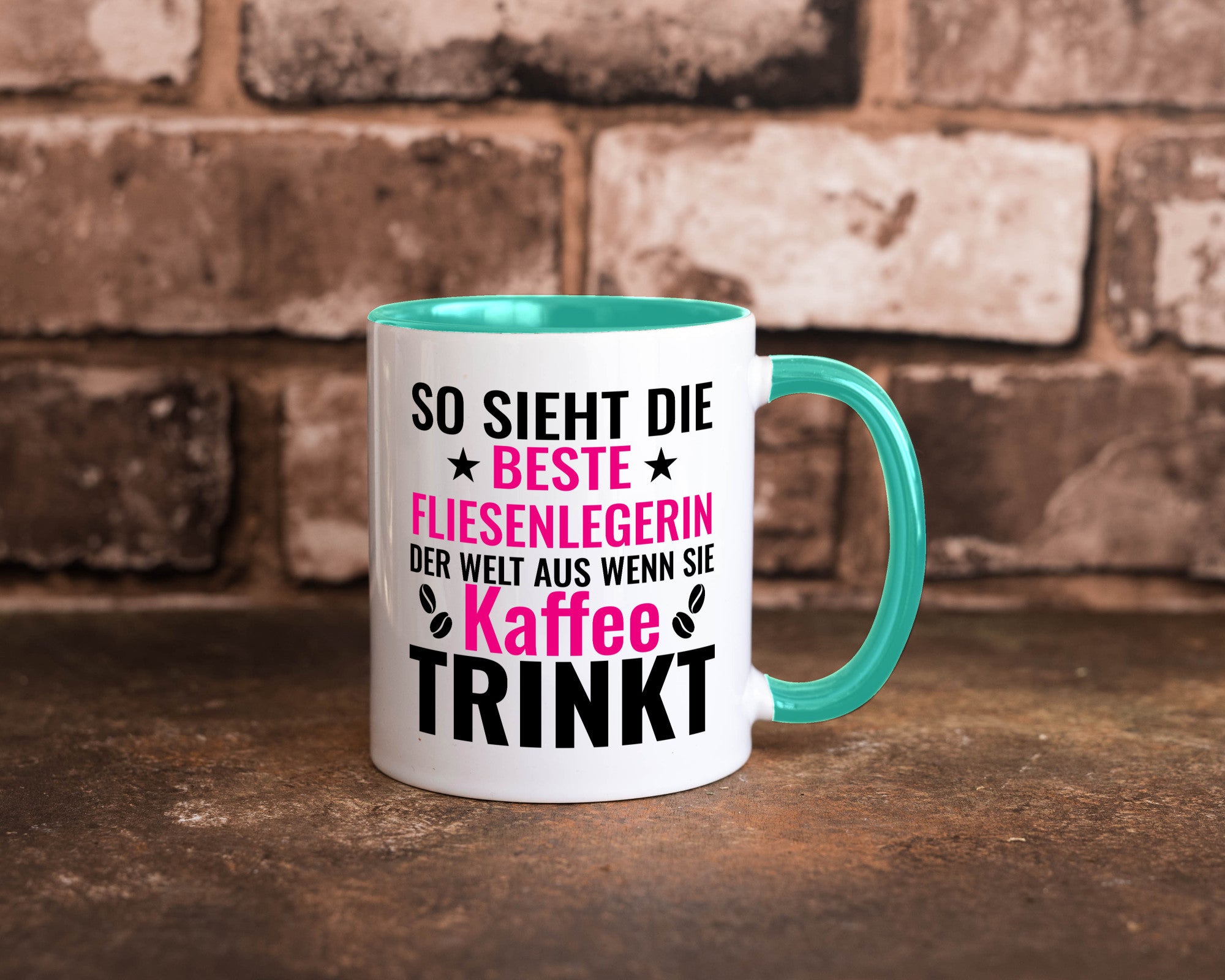 Kaffee trinkt: Fliesenlegerin | Fliesenlegen Bau Humor Geschenkidee Tasse