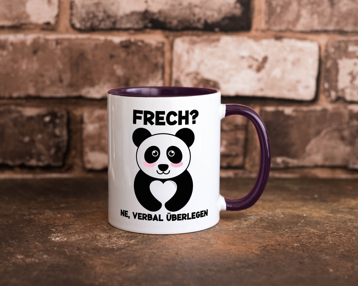 Frech | Verbal überlegen süßer Pandabär kecker Spruch lustiger Geschenk Humor Tasse