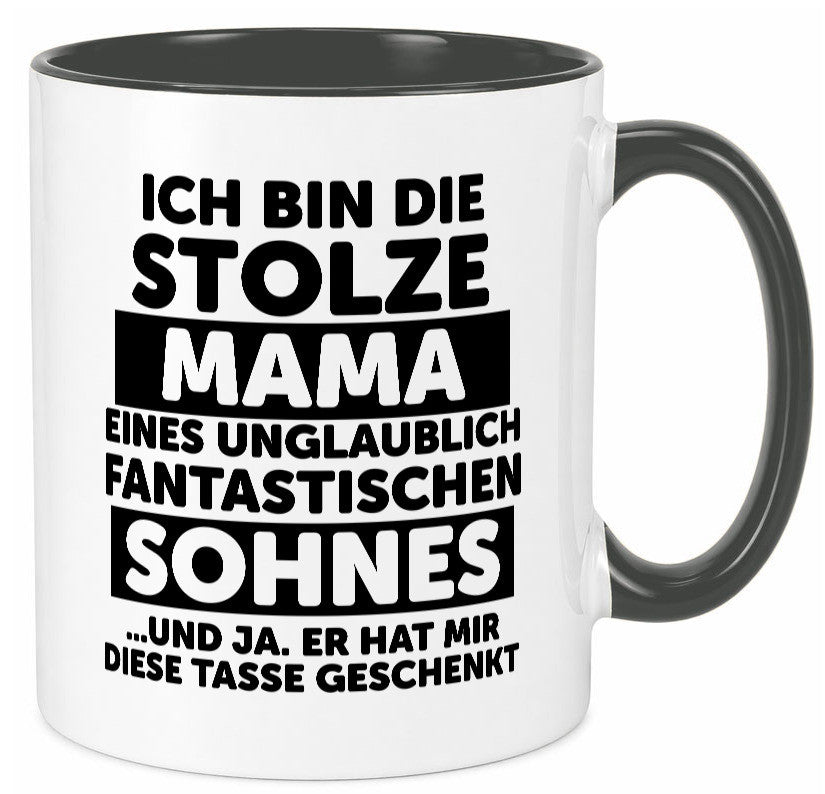 Stolze Mama | Fantastischer Sohn Beste Humor Familie Geschenkidee Tasse