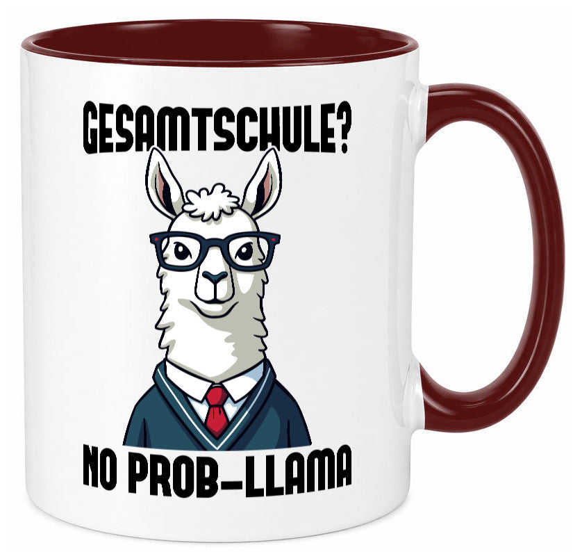 Gesammtschule | no prob-llama Einschuldung Humor Geschenkidee Tasse