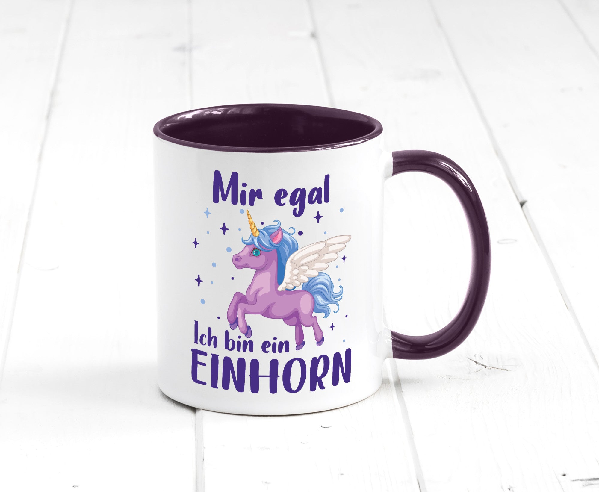 Mir egal, ich bin ein Einhorn | lustig Humor Geschenkidee Geschenk Tasse