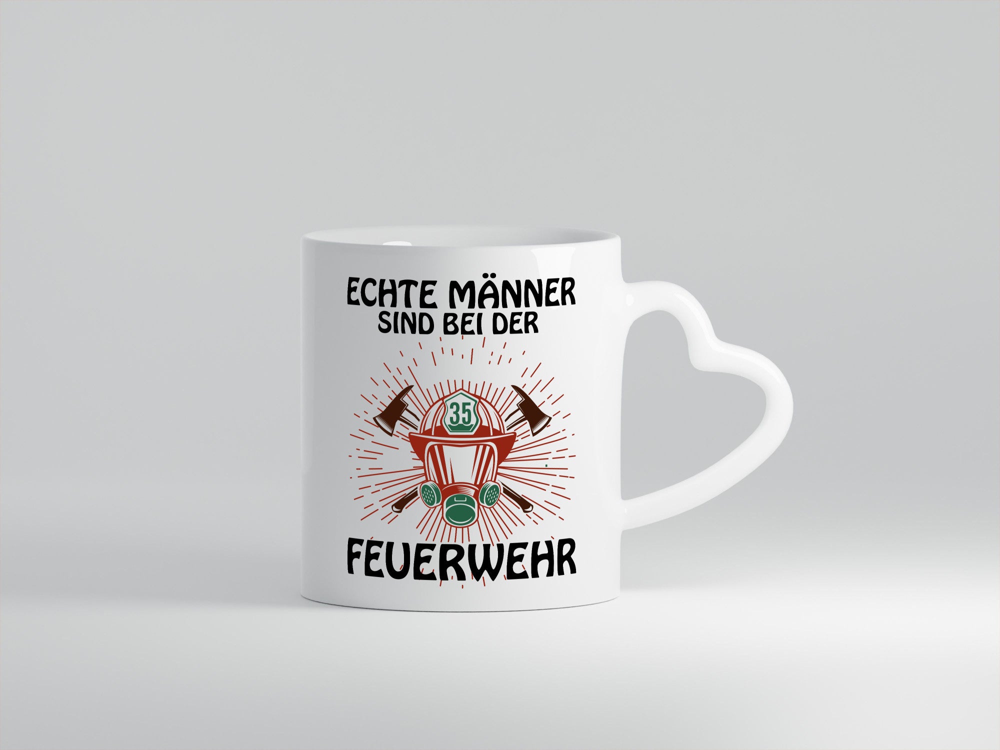 Echte Männer | Feuerwehr Brand Löschen Flammen Geschenkidee Humor Tasse