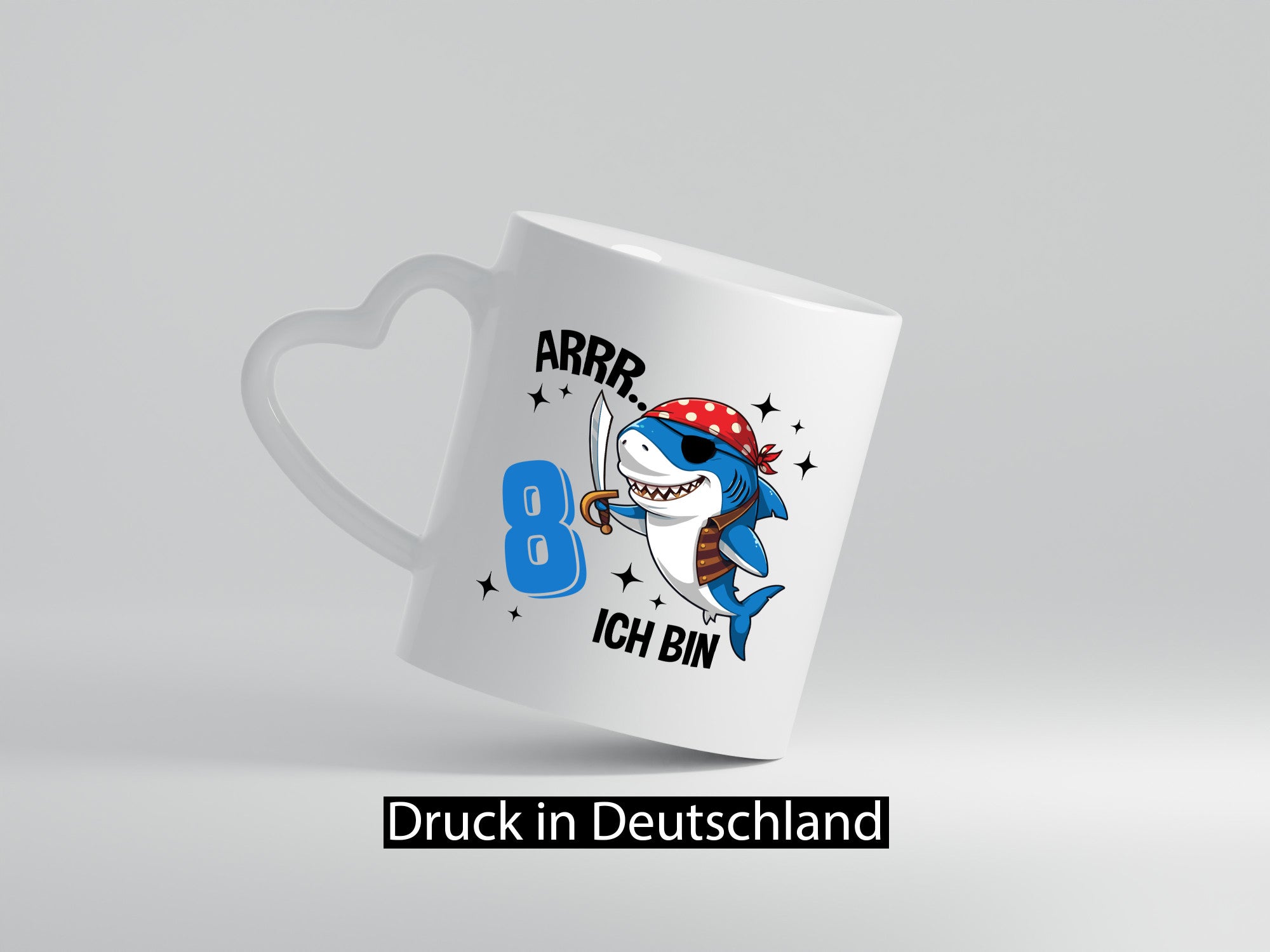 8. Geburtstag | 8 Jahre Arr Pirat Hai Piraten Humor Geschenkidee Tasse