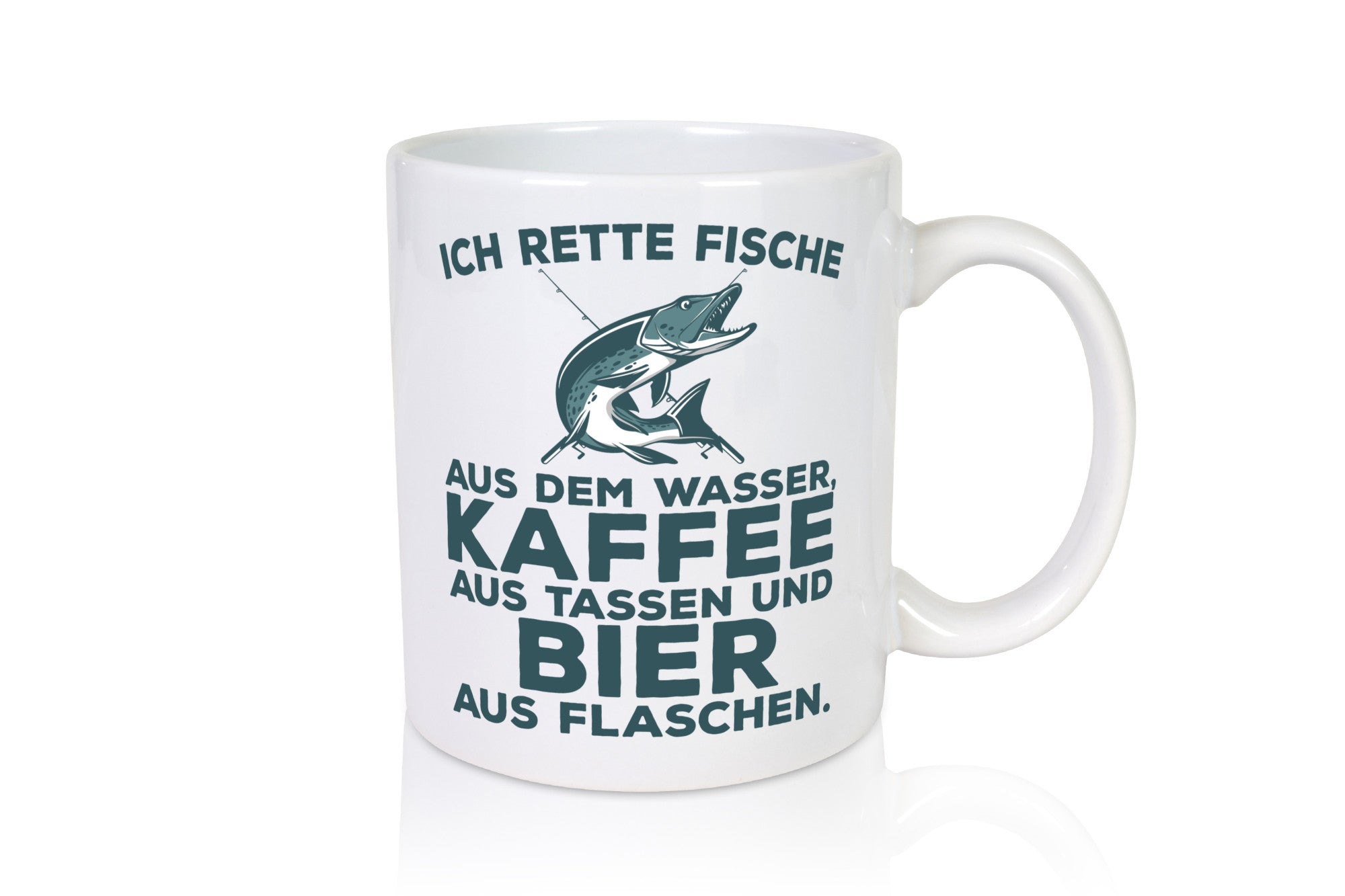 Ich rette Fische | Angler Tasse Biertrinker Humor Geschenkidee