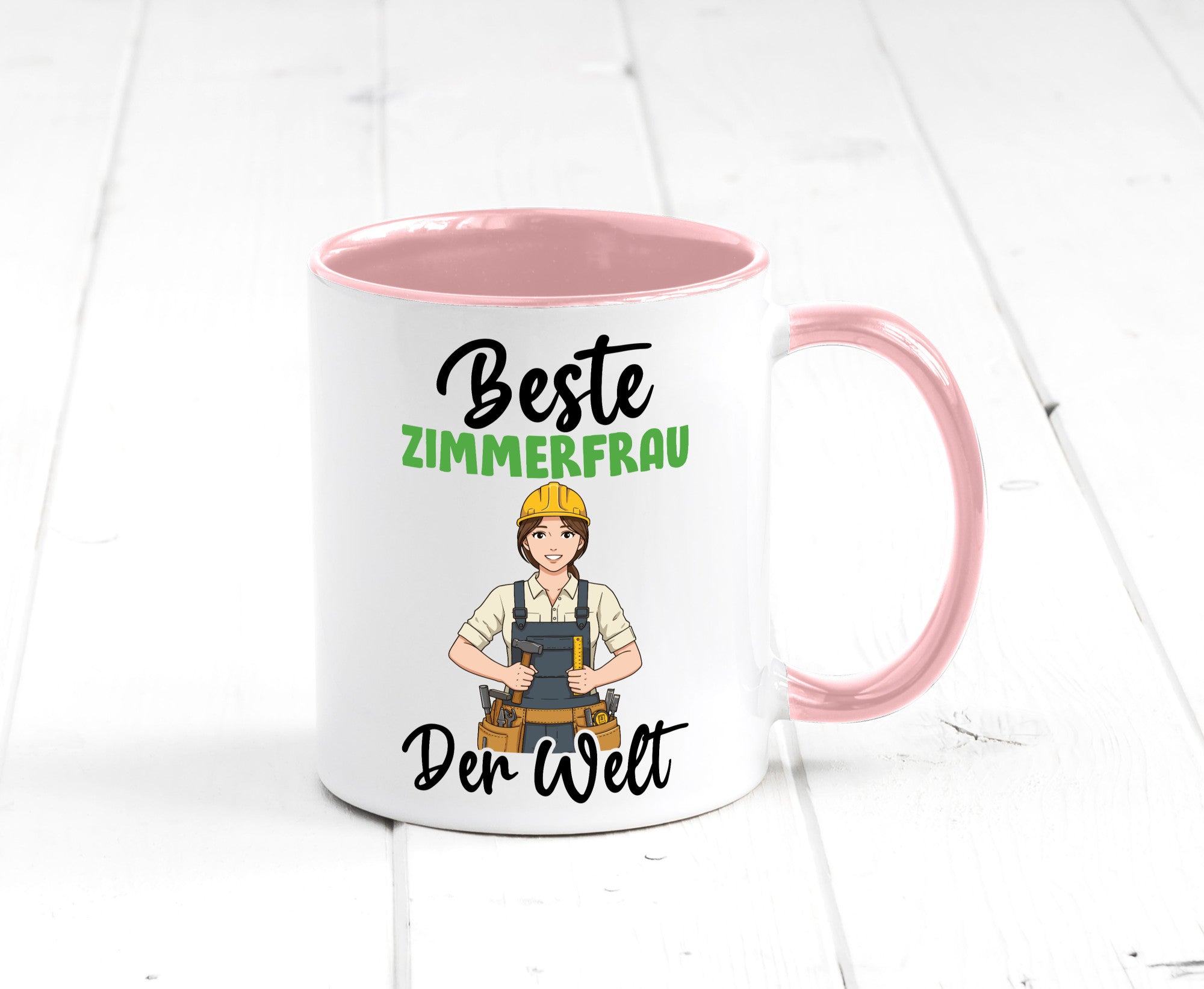 Beste Zimmerfrau| Holzbau | Handwerkerin v2 Geschenk Humor Geschenkidee