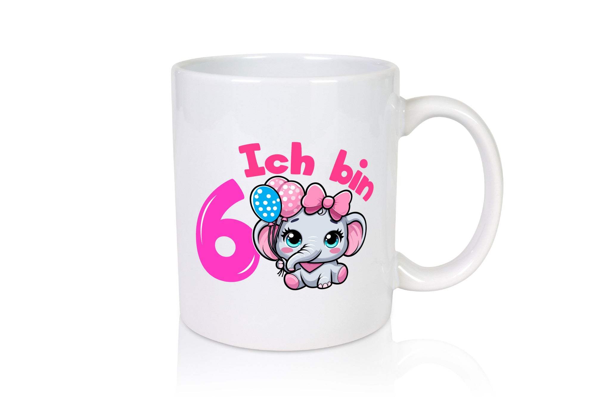 6. Geburtstag | 6 Jahre Elefant Mädchen Humor Geschenkidee Tasse