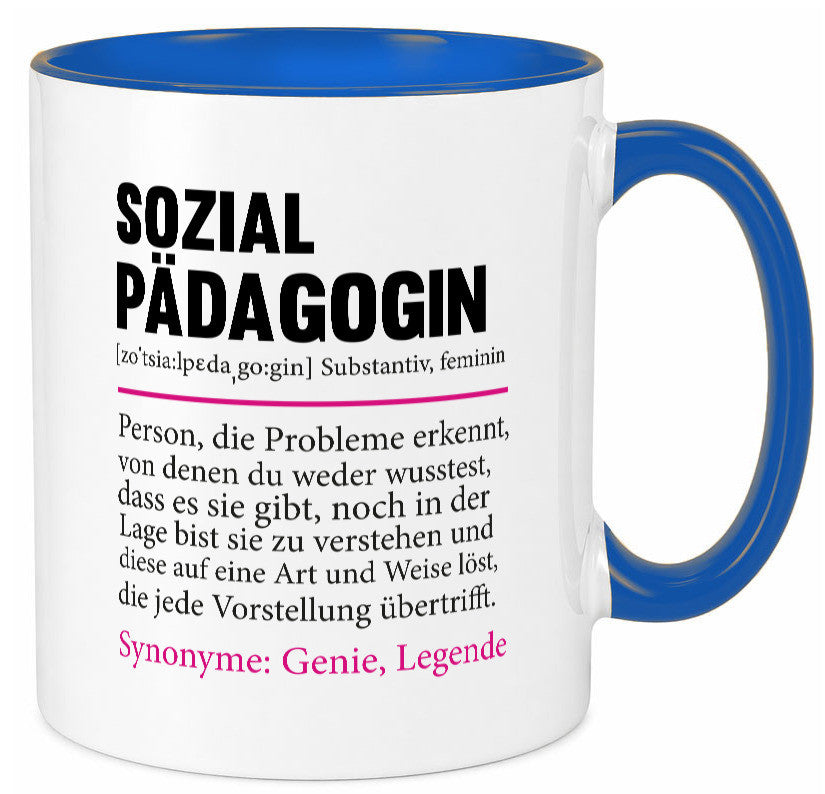 Sozialpädagogin | Spruch lustig Humor Pädagogin v2 Geschenkidee Geschenk Tasse