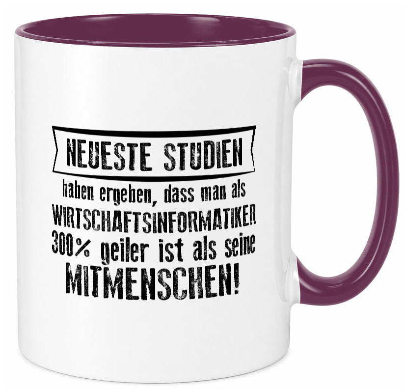 Neuste Studien: Wirtschaftsinformatiker | Wirtschaft Geschenkidee Humor Tasse