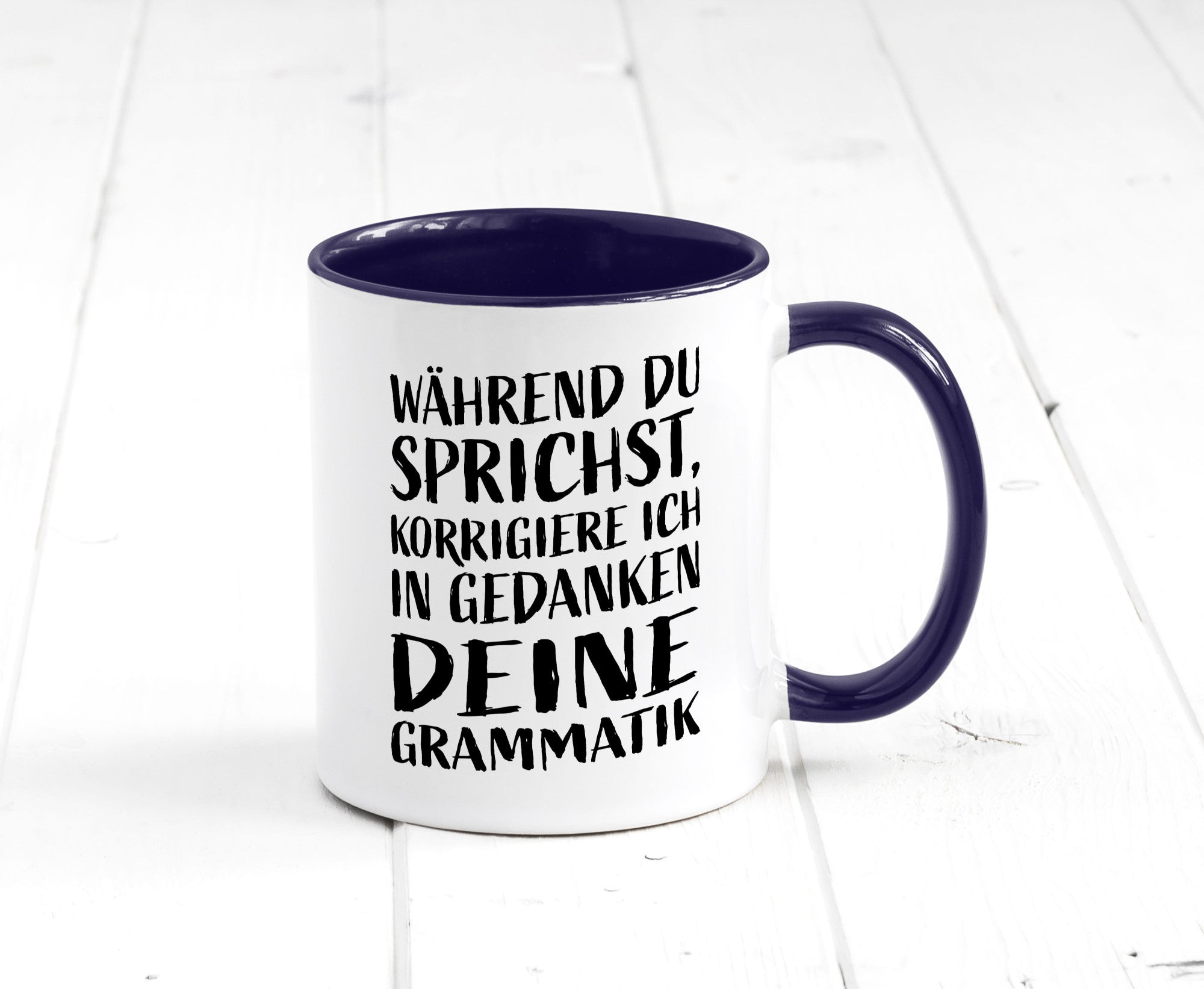 Während du sprichst, Grammatik korrigieren lustiger Spruch Geschenk Humor