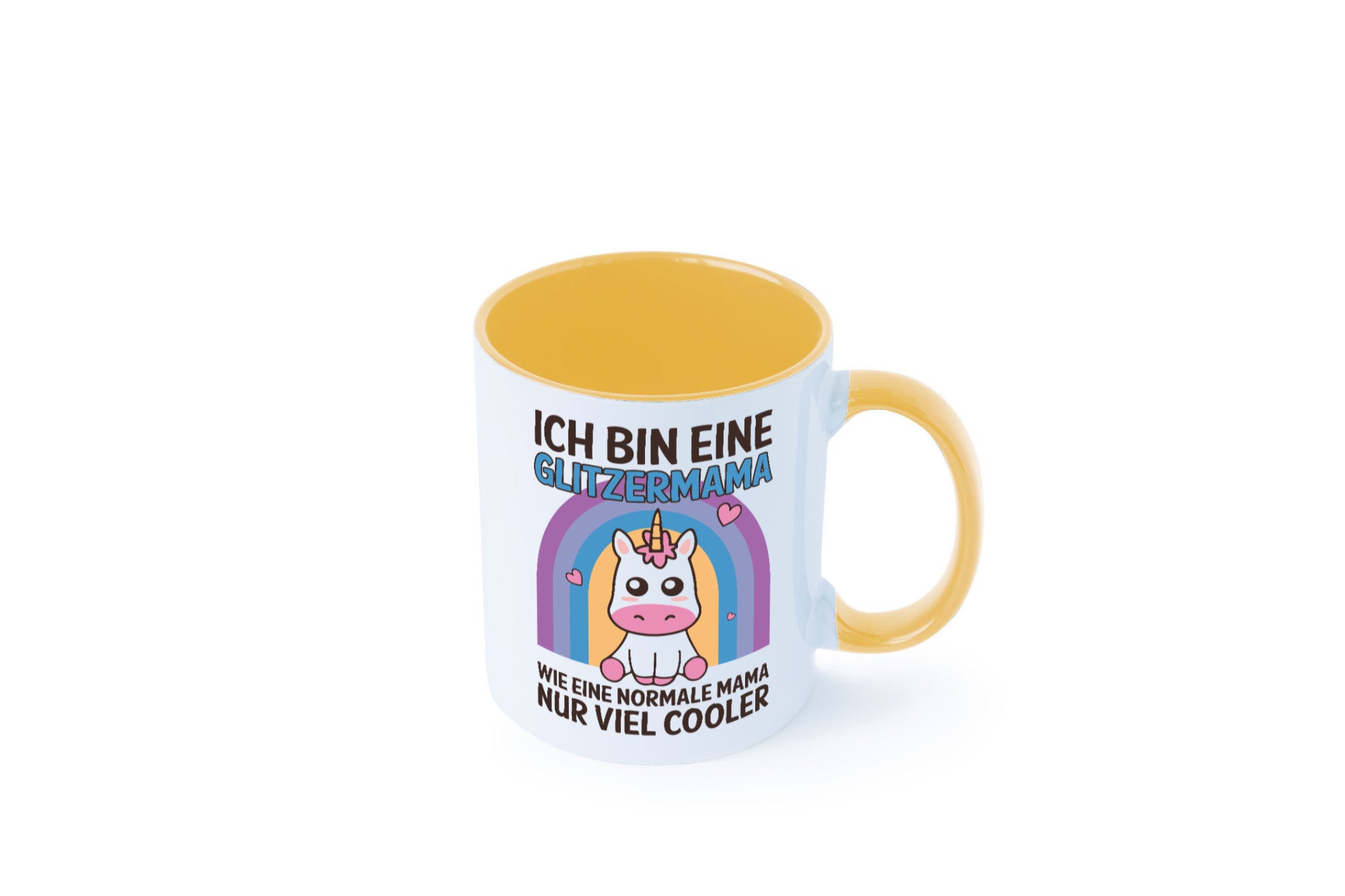 Glitzermama, wie normal, nur cooler | Einhorn Geschenkidee Familie Humor Tasse