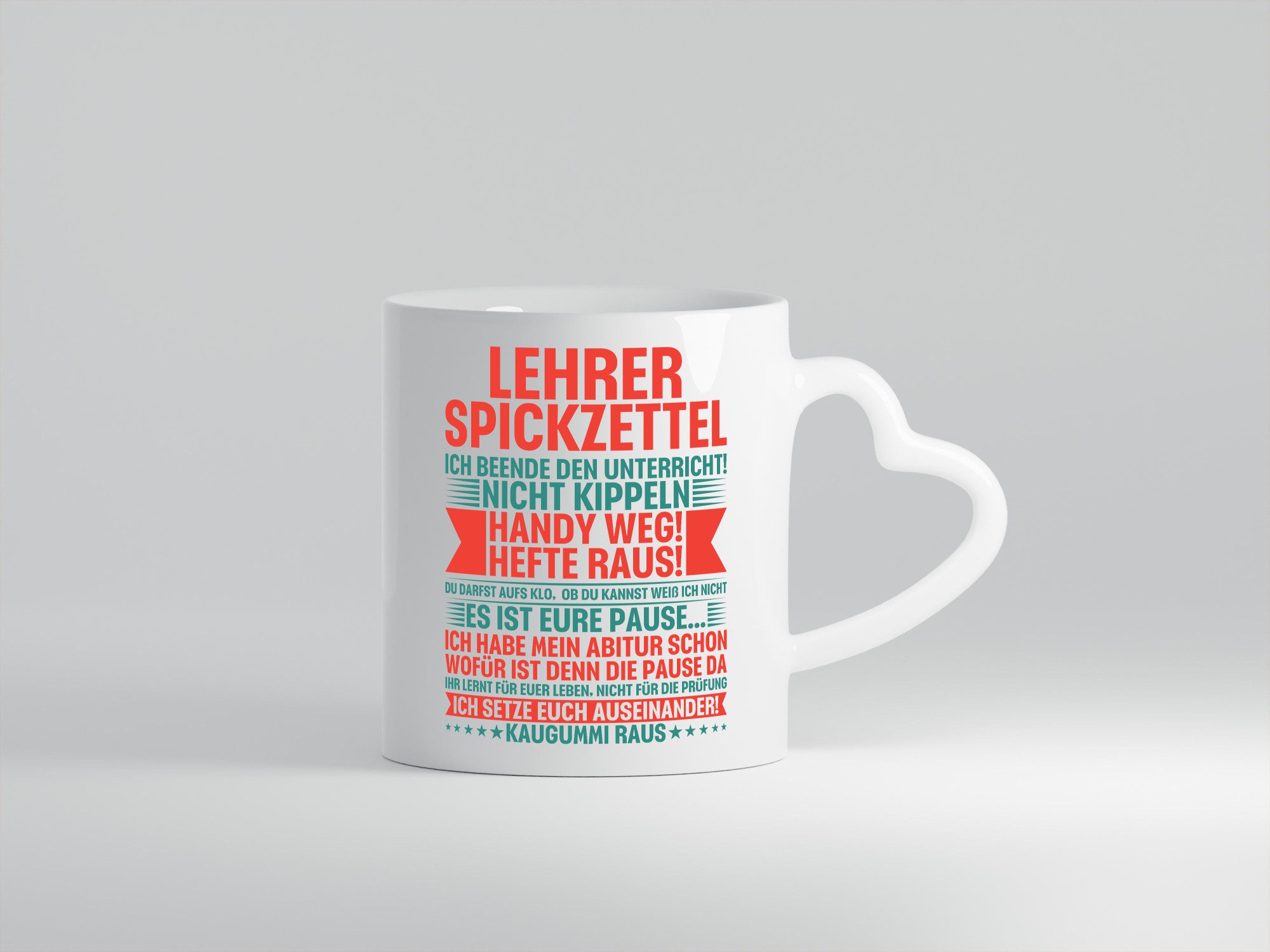 Lehrer Spickzettel | Beruf Tasse lustiger Spruch vl4 lustig Arbeit Kollegen