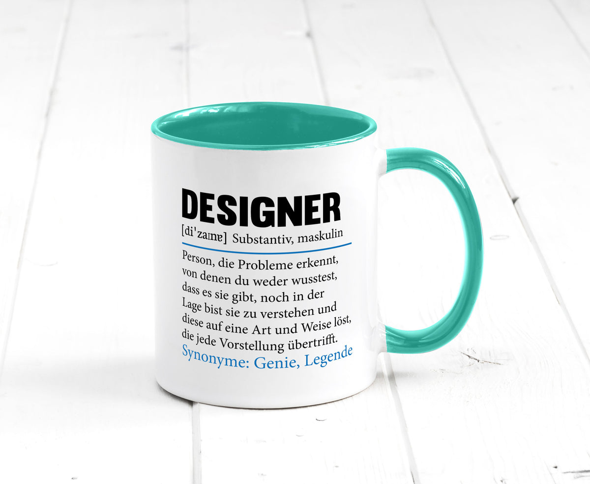 Designer Beruf | Gestalter Medien Schmuck Mode Geschenk Arbeit Kollegen Büro Tasse