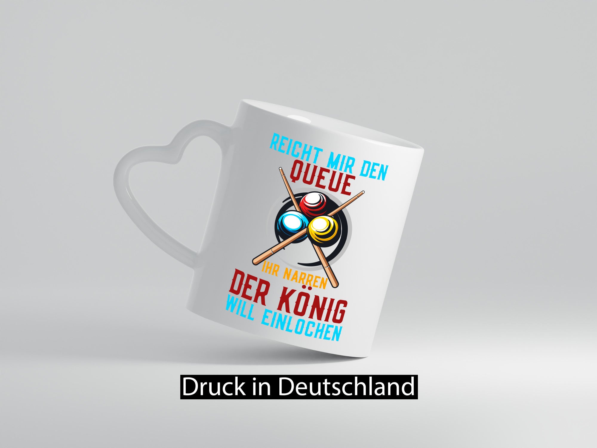 Reicht mir den Queue | Einlochen Billard Kugeln Geschenk Humor Geschenkidee