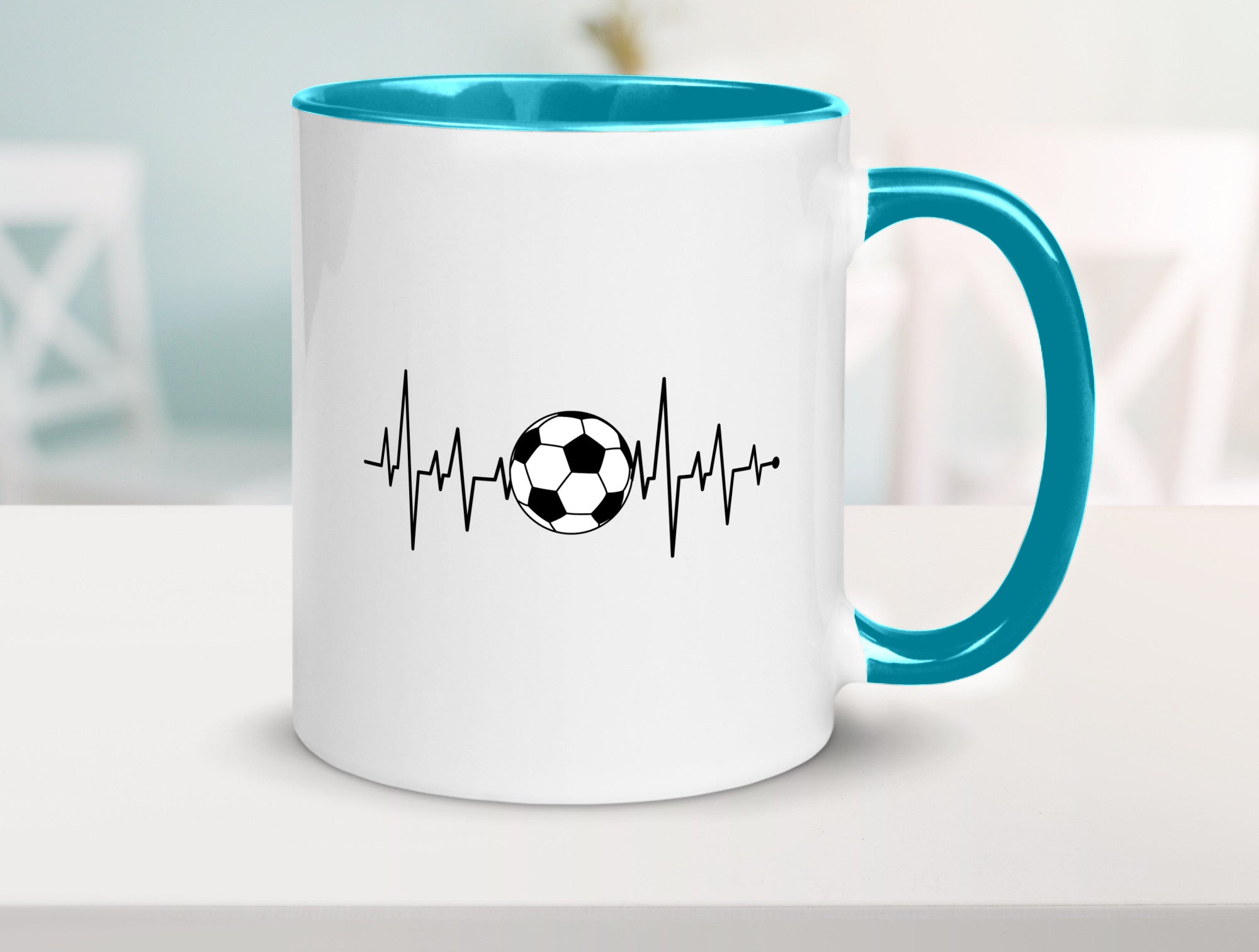 Fußball Herzschlag | Fussballer Verein Sport Team Geschenk Humor Geschenkidee