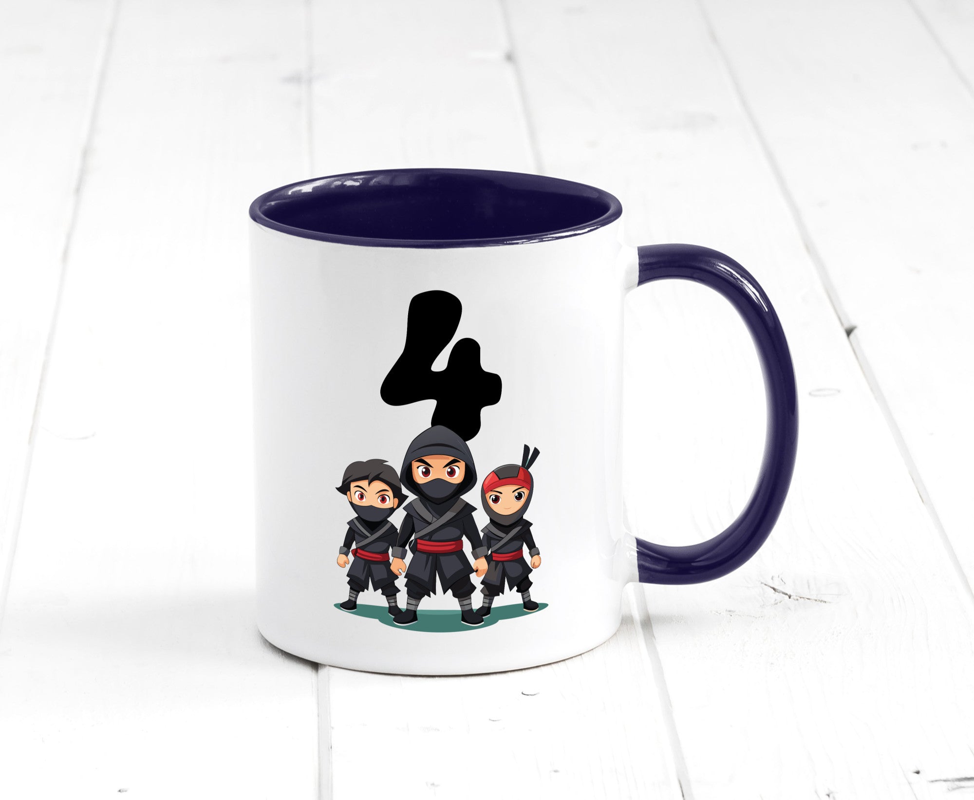 4. Geburtstag | 4 Jahre Ninja lustig Geschenkidee Geschenk Tasse