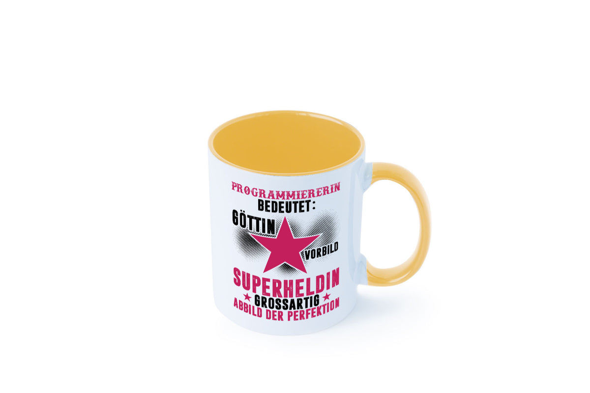 Bedeutung von Programmiererin | Software Entwickler lustiger Spruch Geschenk Tasse