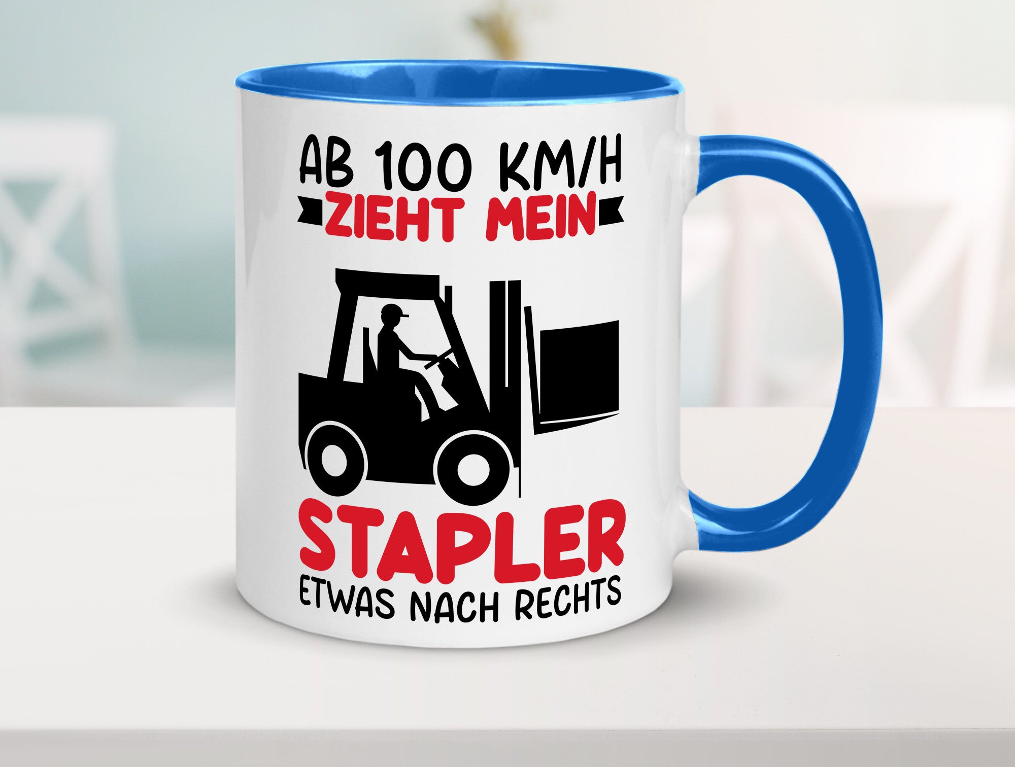 Stapler zieht nach Rechts | Staplerfahrer Arbeit Geschenkidee Kollegen Büro