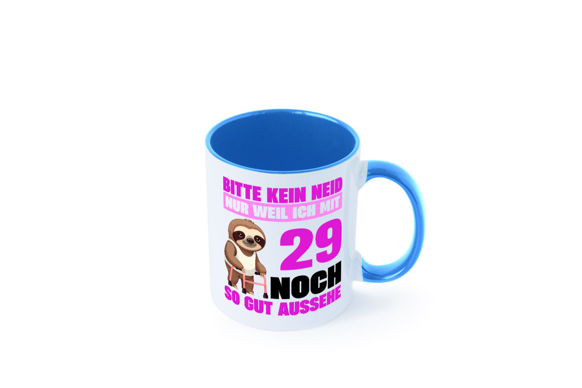 29. Geburtstag | Bitte kein neid Faultier 29 Jahre Humor Geschenkidee Tasse