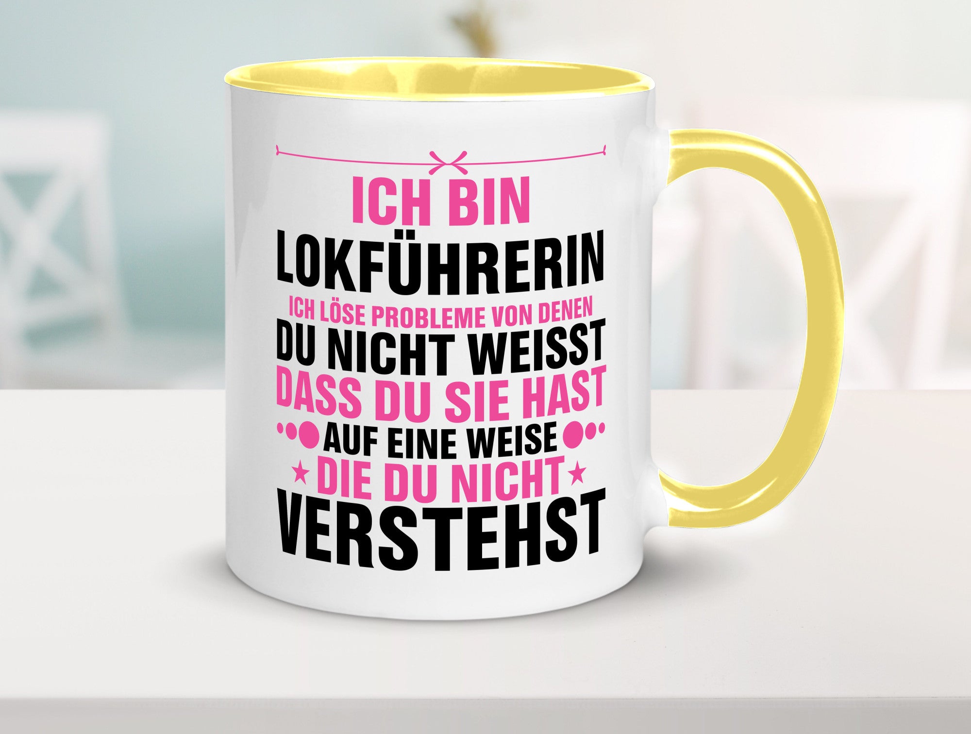 Löse Probleme: Lokführerin | Zug Beruf v2 Humor Arbeit Kollegen Büro