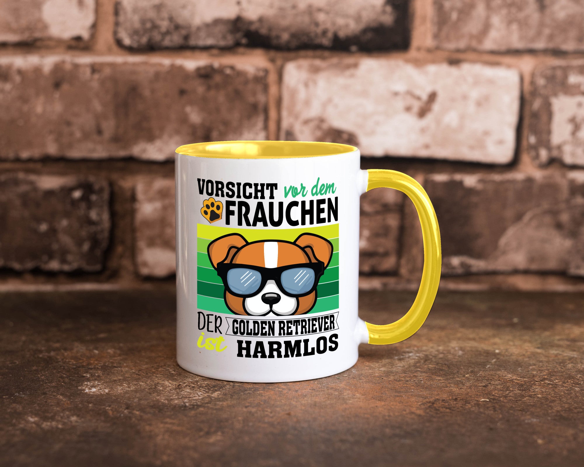 Vorsicht vor dem Frauchen Golden Retriever ist Harmlos lustiger Spruch Geschenk