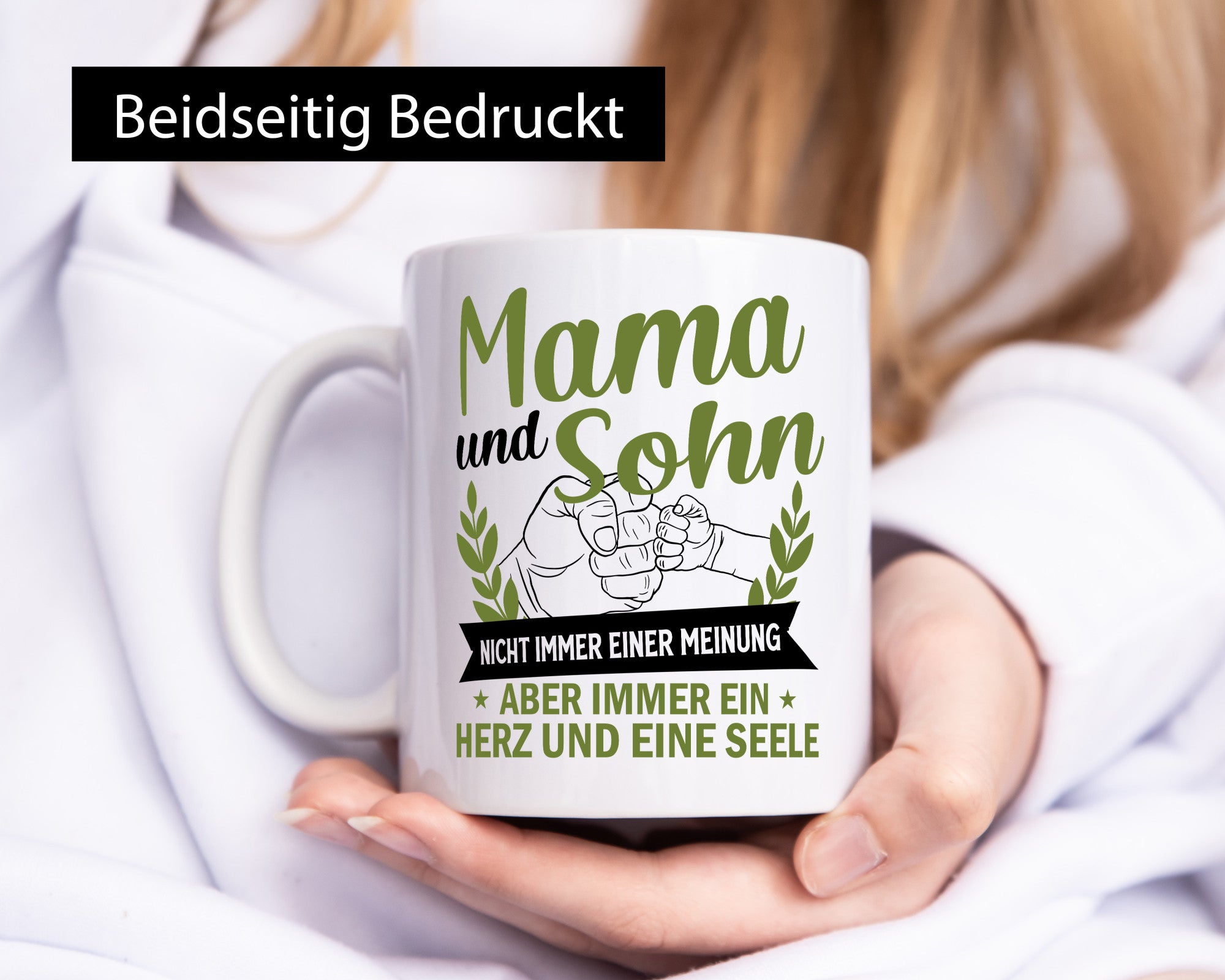 Mama und Sohn | Herz eine Seele Beste Mutter lustiger Spruch Geschenk Familie