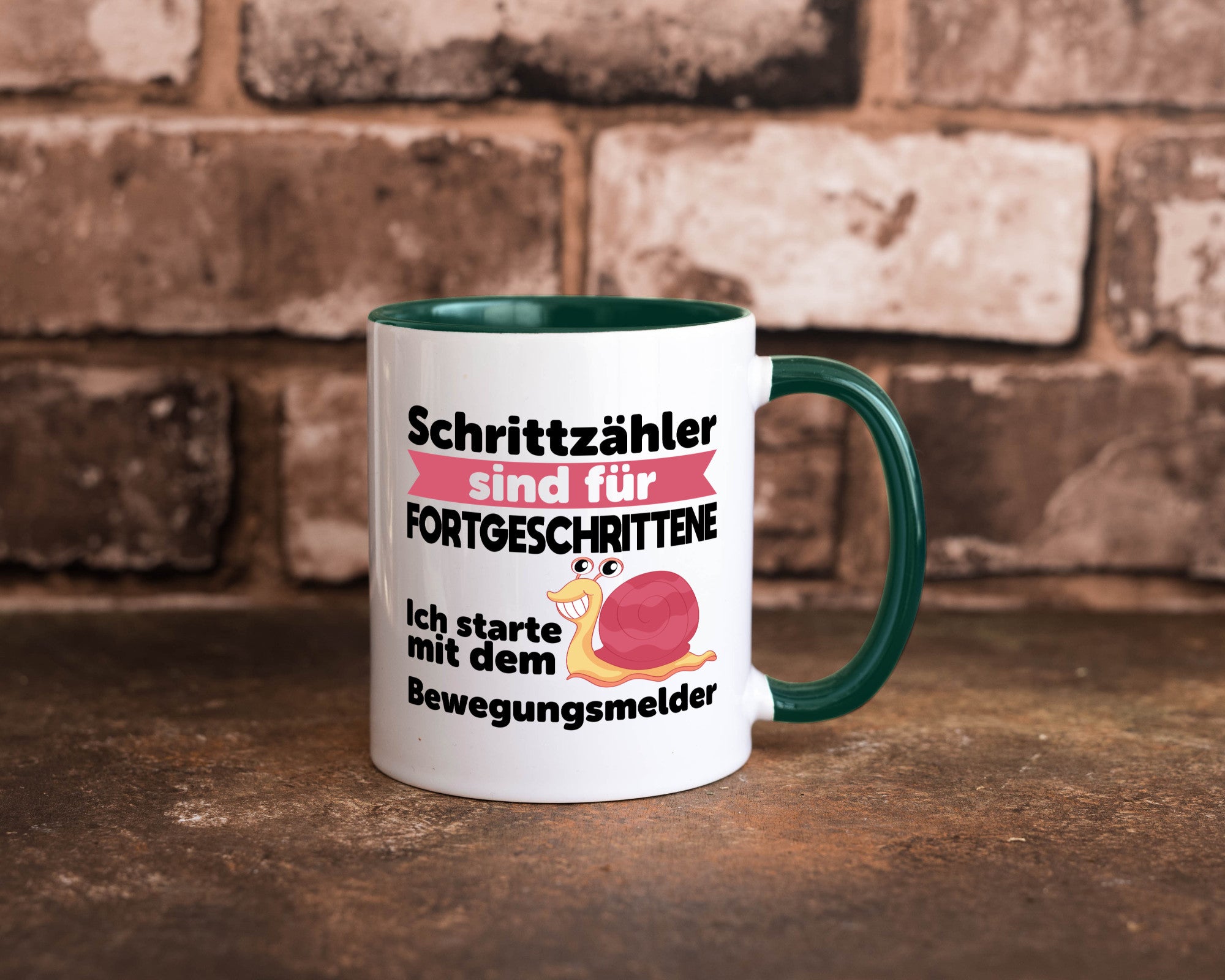 Schrittzähler Fortgeschrittene, Bewegungsmelder | Schnecke Geschenk Humor
