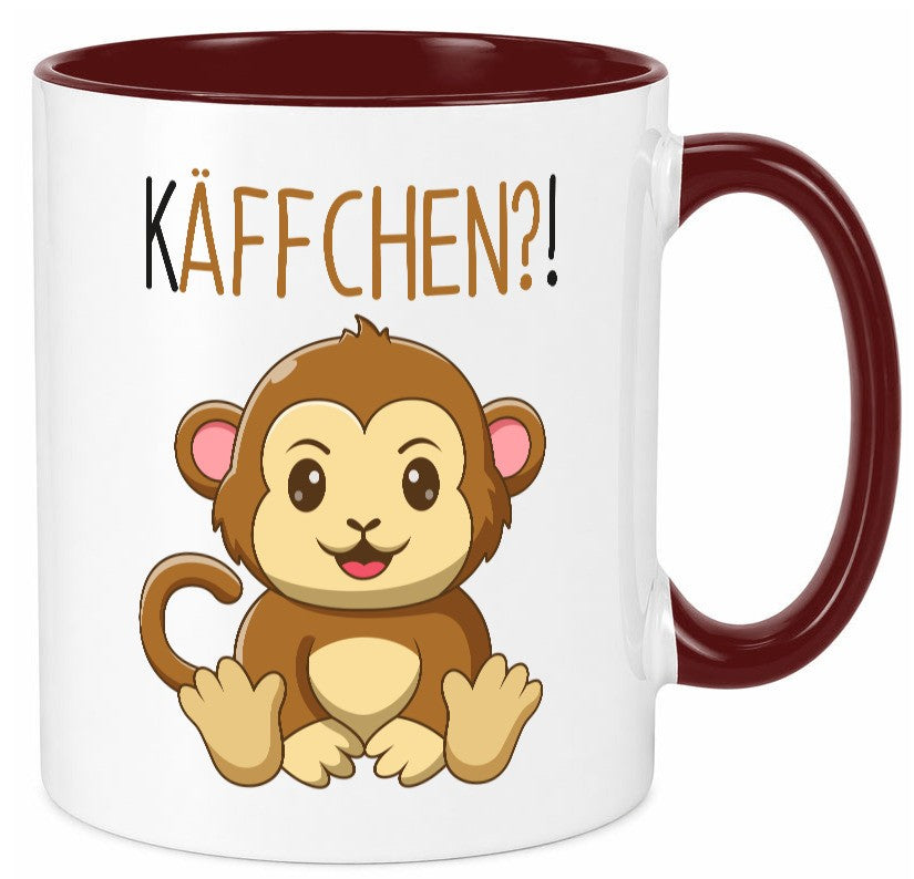 Käffchen? | süßer Affe Frauen Becher niedlich Humor Geschenkidee Tasse