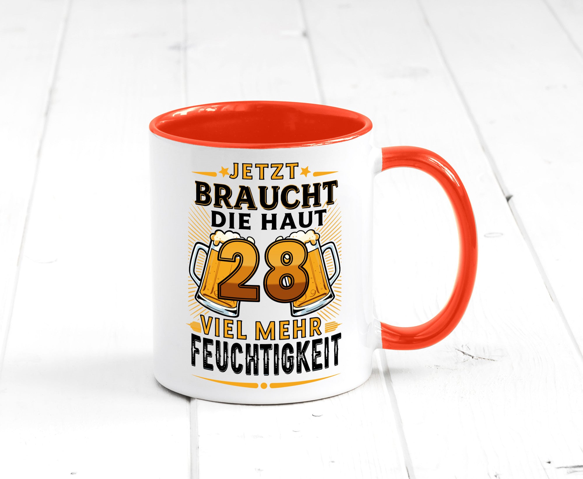 28 braucht die haut mehr Feuchtigkeit | 28. Geburtstag Humor Geschenkidee Tasse