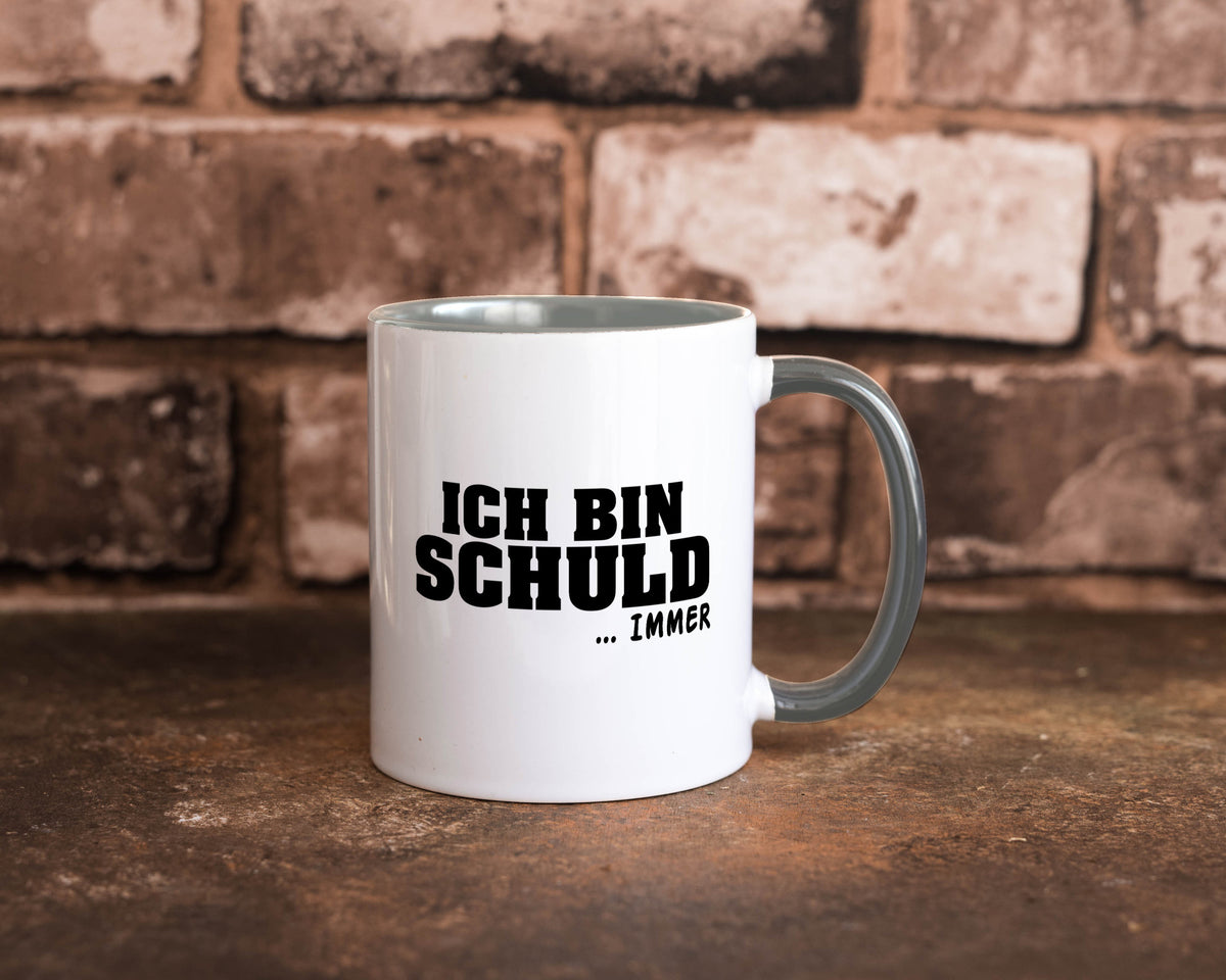 Ich bin Schuld | Schwarze Schaff lustig Humor Geschenkidee Geschenk Tasse