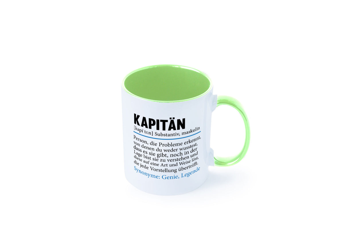 Kapitän | Spruch lustig Schiffskapitän Schiff Geschenk Humor Geschenkidee Tasse