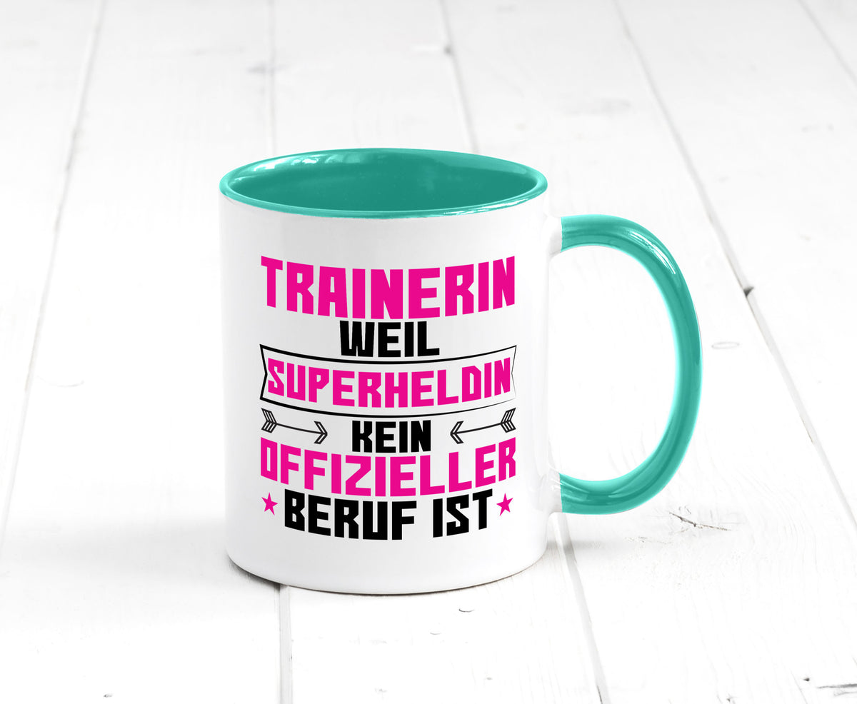 Superheldin Trainerin | Sportverein Humor Geschenkidee Tasse