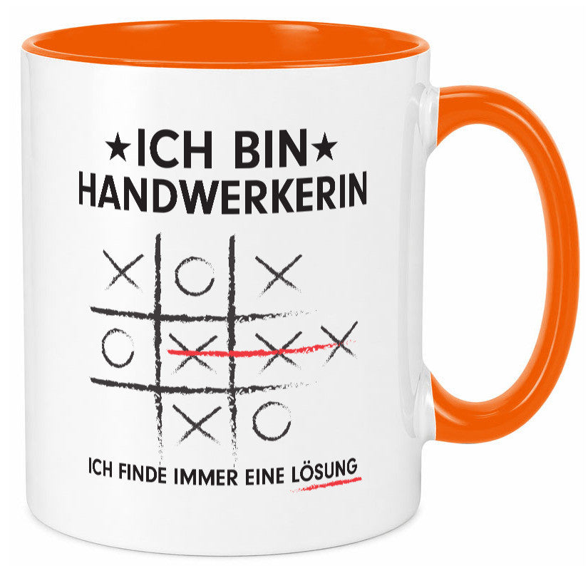 Löse Probleme: Handwerkerin | Handwerkerinnen Humor Geschenkidee Tasse
