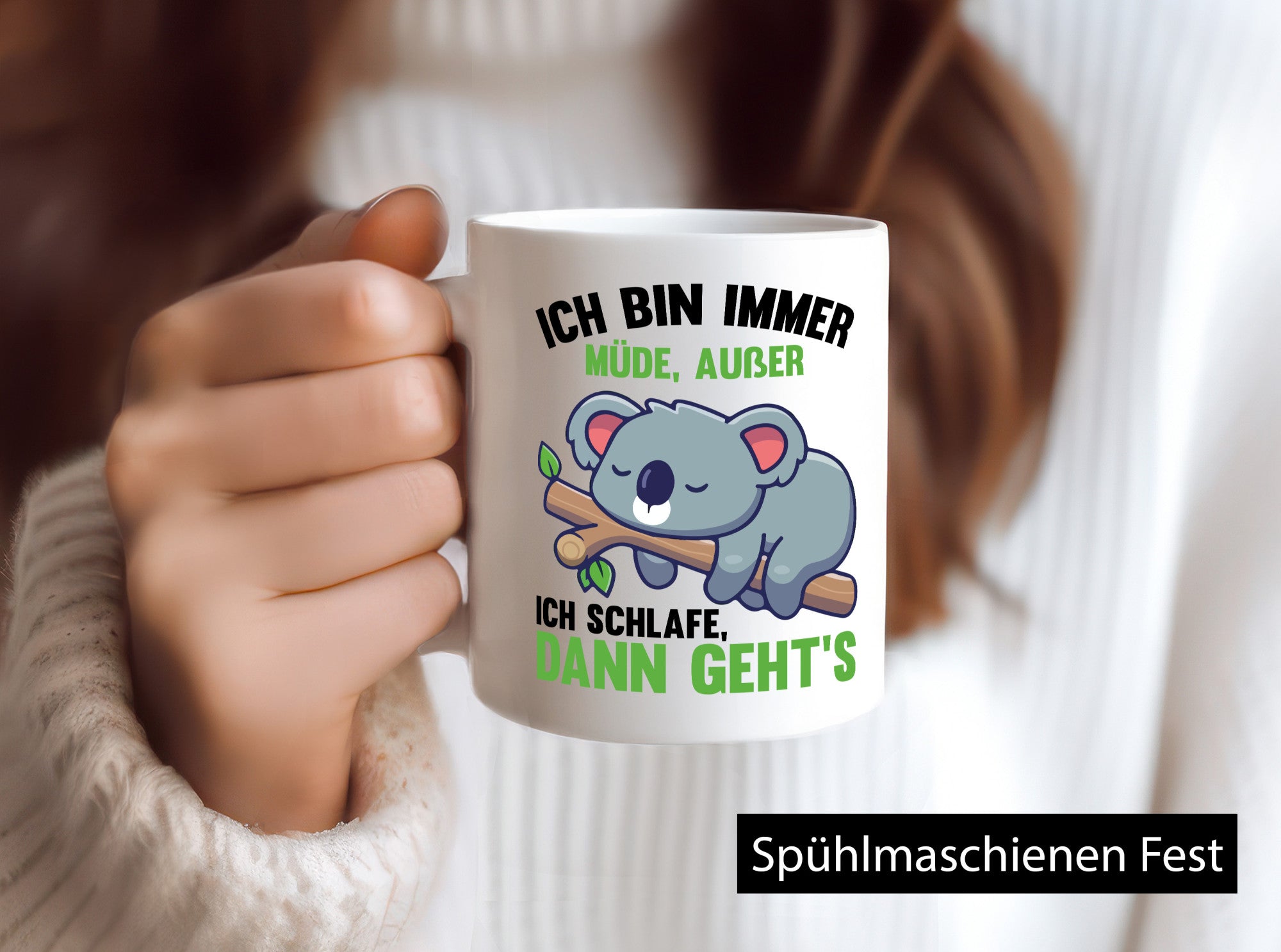 Ich bin immer müde | Schlafmütze Koala Comic Schlafen lustiger Spruch Geschenk