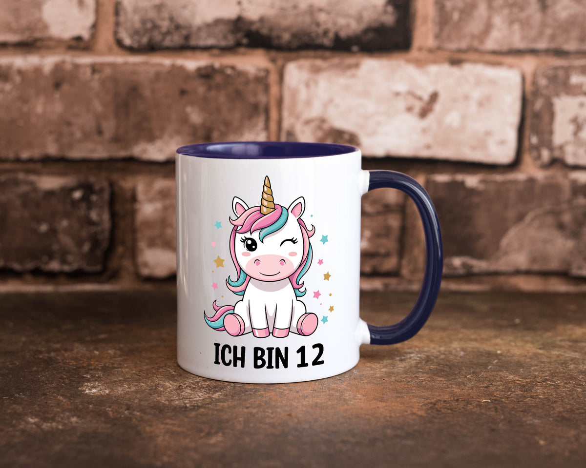 12. Geburtstag | 12 Jahre Einhorn Mädchen lustig Geschenkidee Geschenk Tasse