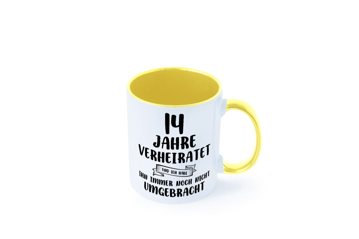 14 Jahre Verheiratet, immer noch am Leben! lustig Humor Geschenkidee Geschenk Tasse